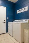 Full size clothes washer/dryer in laundry room